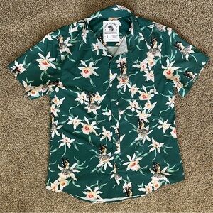 Savage Tacticians Green Hawaiian Short Sleeve Button Down Shirt Men’s Sz Large